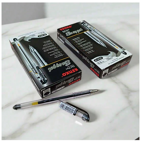Pulpen Tinta Gel (Hitam/Biru) KENKO EASY GELL 0.5