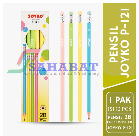 Pensil Kayu 2B & Penghapus JOYKO PENSIL 121