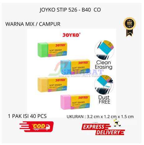 Penghapus Pensil Karakter JOYKO STIP B40 PUTIH